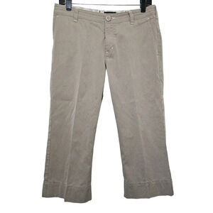 Eddie Bauer Horny‎ Toad Women's Capris 6 Tan White Striped Pockets Lightweight